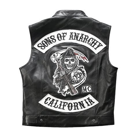 sons of anarchy replica leather jacket|jax teller vest.